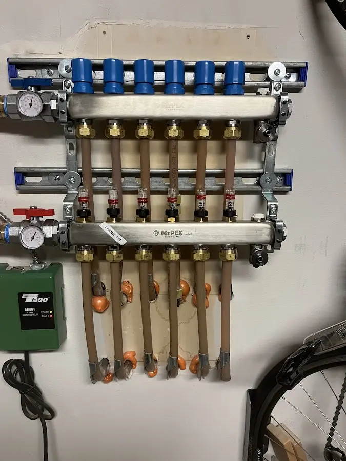 Plumber performing Gas Line Installation at a residential property in California